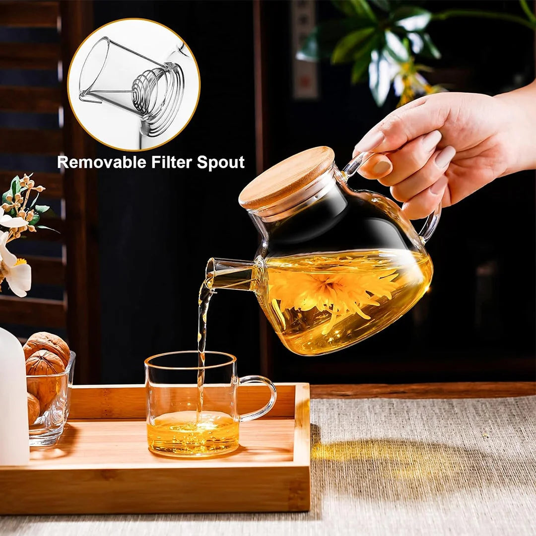 Heat Resistant Premium Quality Glass Teapot