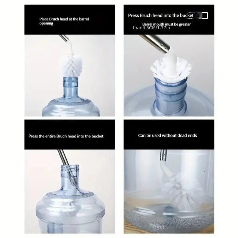 Durable Plastic Barrel Cleaning Brush with Long Handle for Water Dispensers
