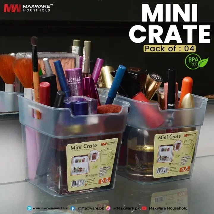 Mini Crate Organizer (Pack of 04)