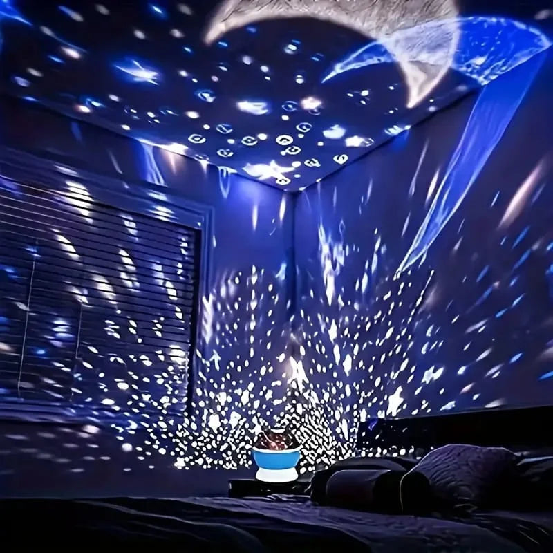 Star Master Galaxy Night Projector Lamp Ceiling Led Light 360 Rotating Colorful Lights Starry Space Projection Home Decoration Design, Gift for Kids-Multicolor