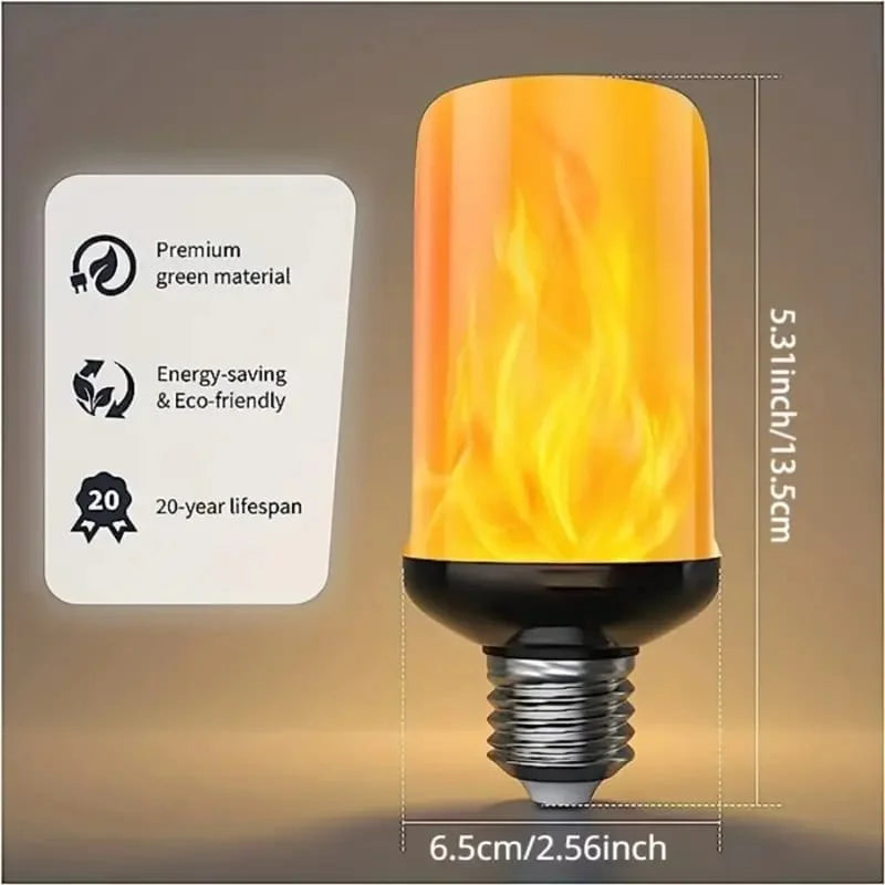 Led Dynamic Flame Effect Flickering Fire Bulb Home Decoration