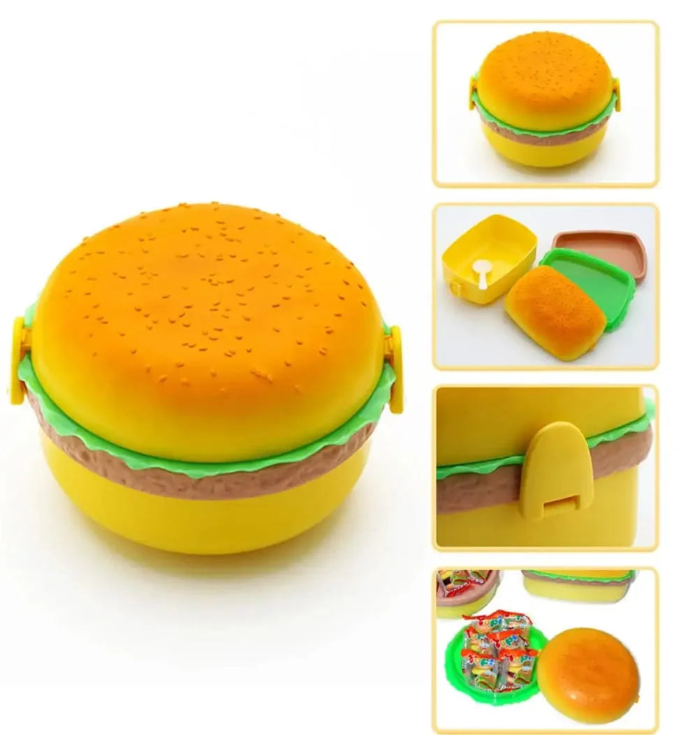 Burger Shape Round Lunch Box