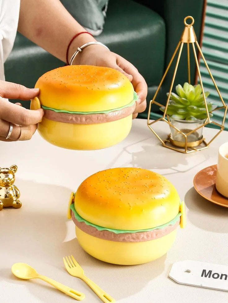 Burger Shape Round Lunch Box