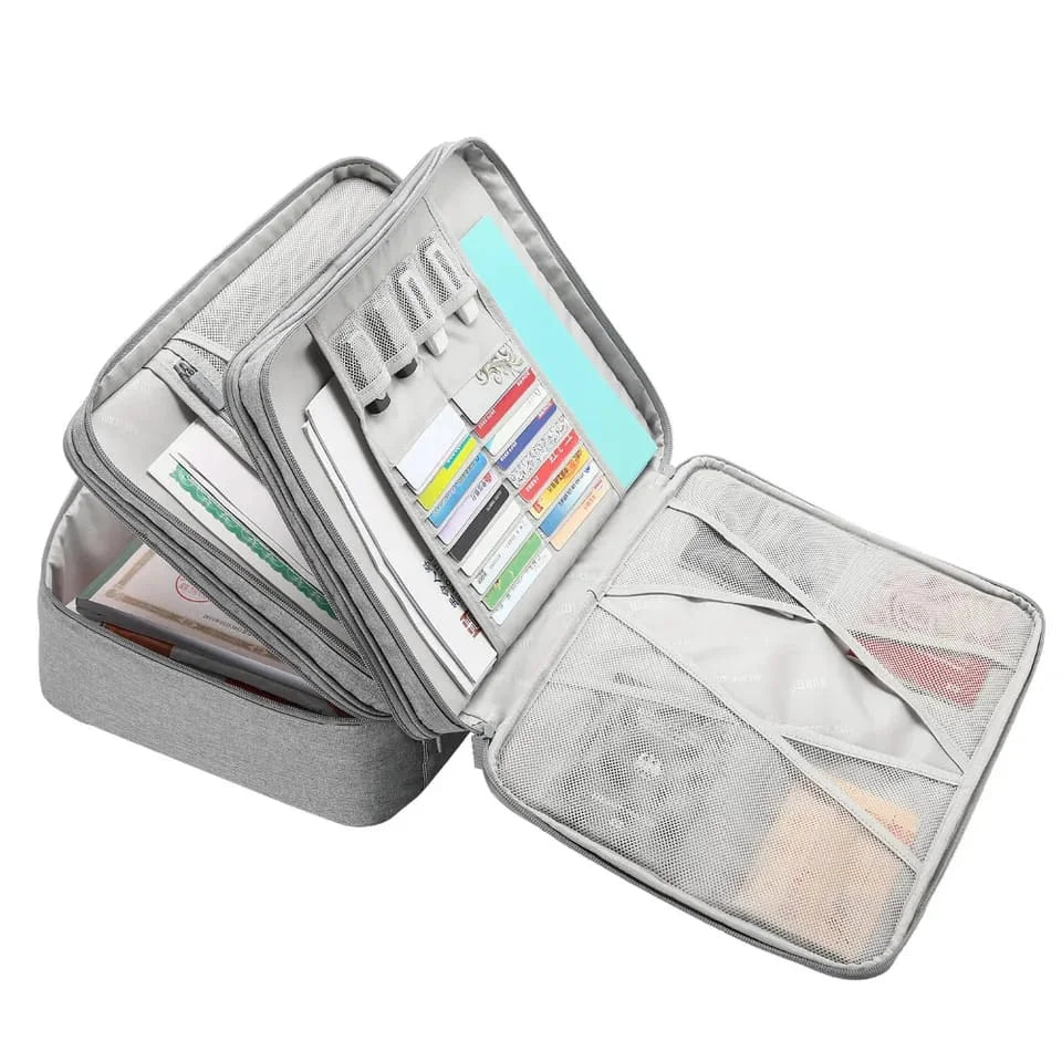 Fireproof Document Organizer Bag with Lock