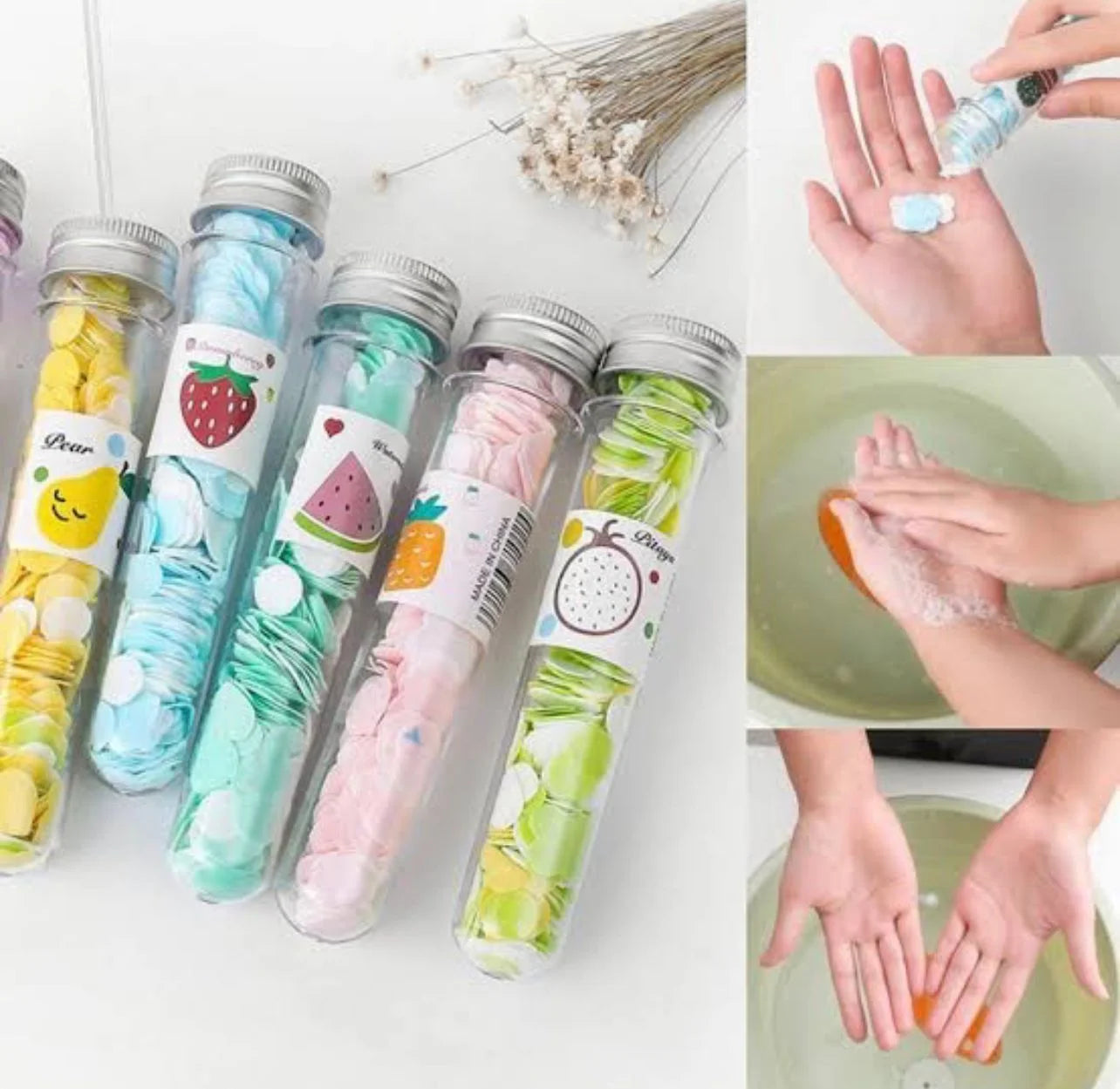 Flower Soap Tube - Travel Bottle Soap