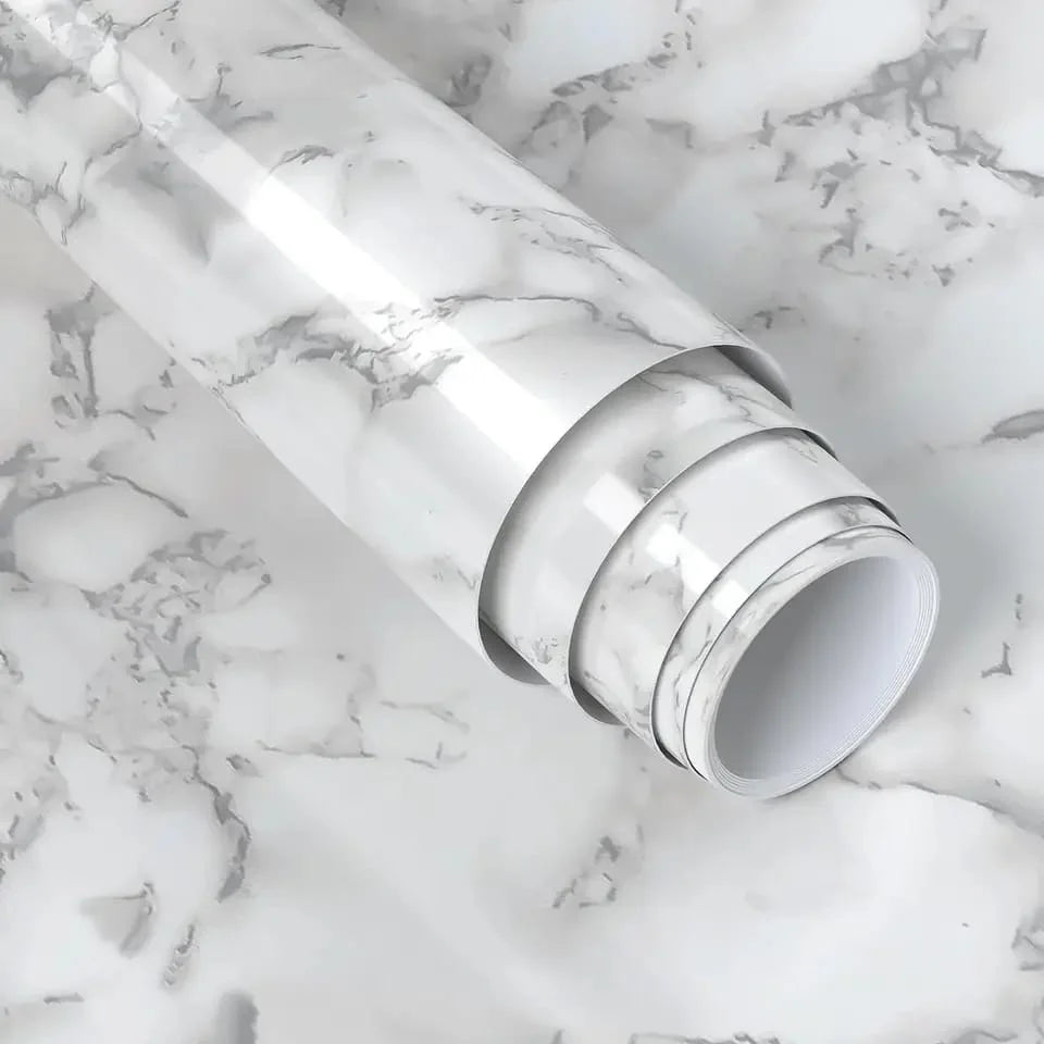 Marble Style Paper Peel and Stick Waterproof Wallpaper - Self Adhesive Stickers