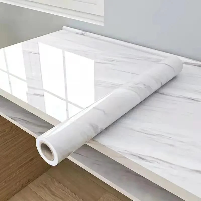 Marble Style Paper Peel and Stick Waterproof Wallpaper - Self Adhesive Stickers