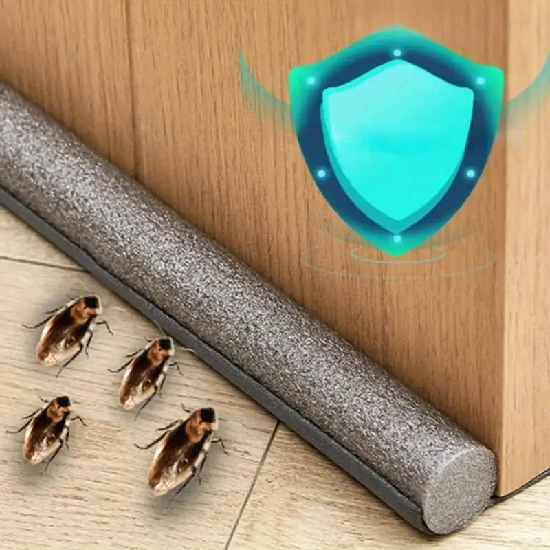 Brown Foam Door Draft Stopper - Windproof, Waterproof & Soundproof