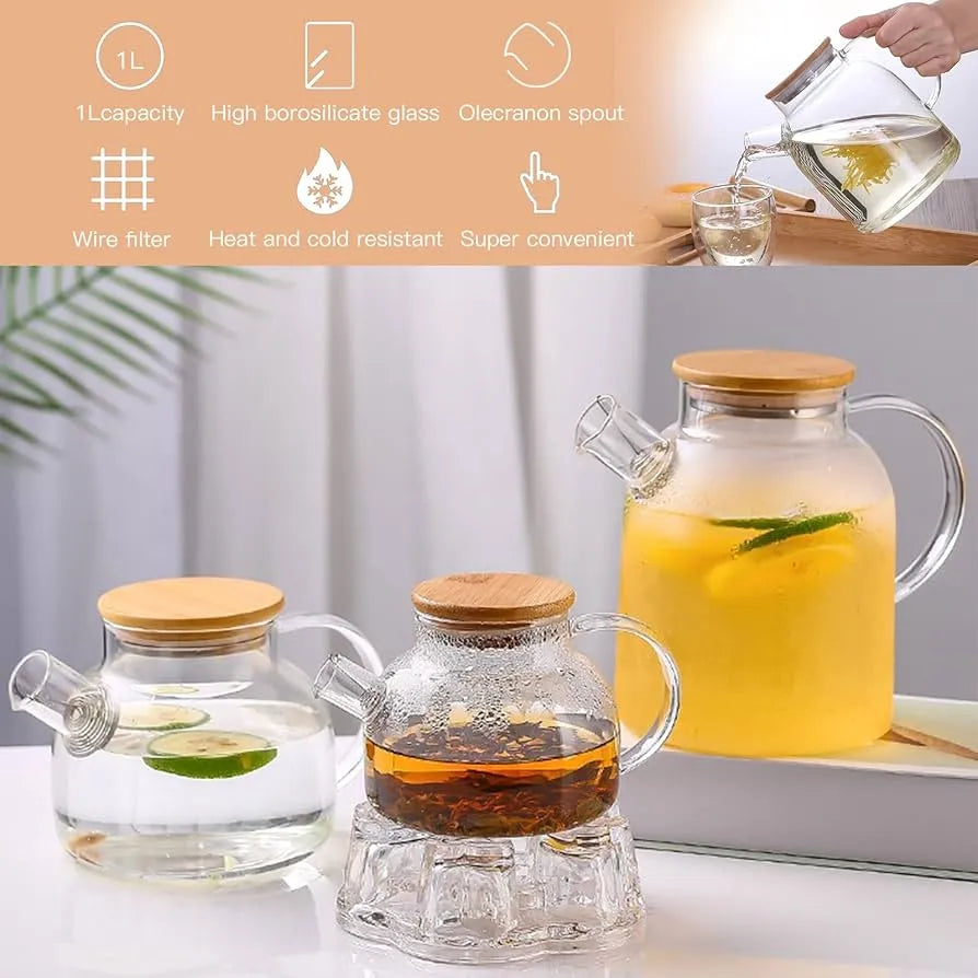 Heat Resistant Premium Quality Glass Teapot