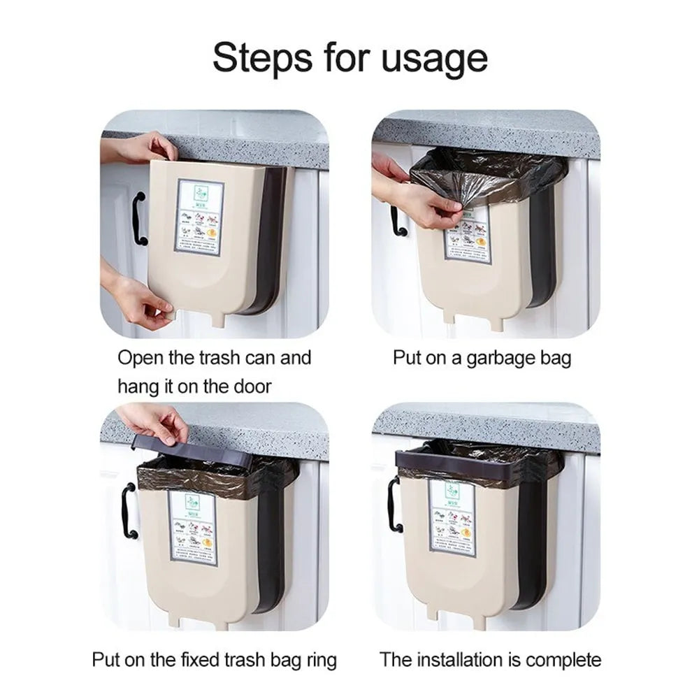 Foldable Dustbin For Kitchen & Bathroom