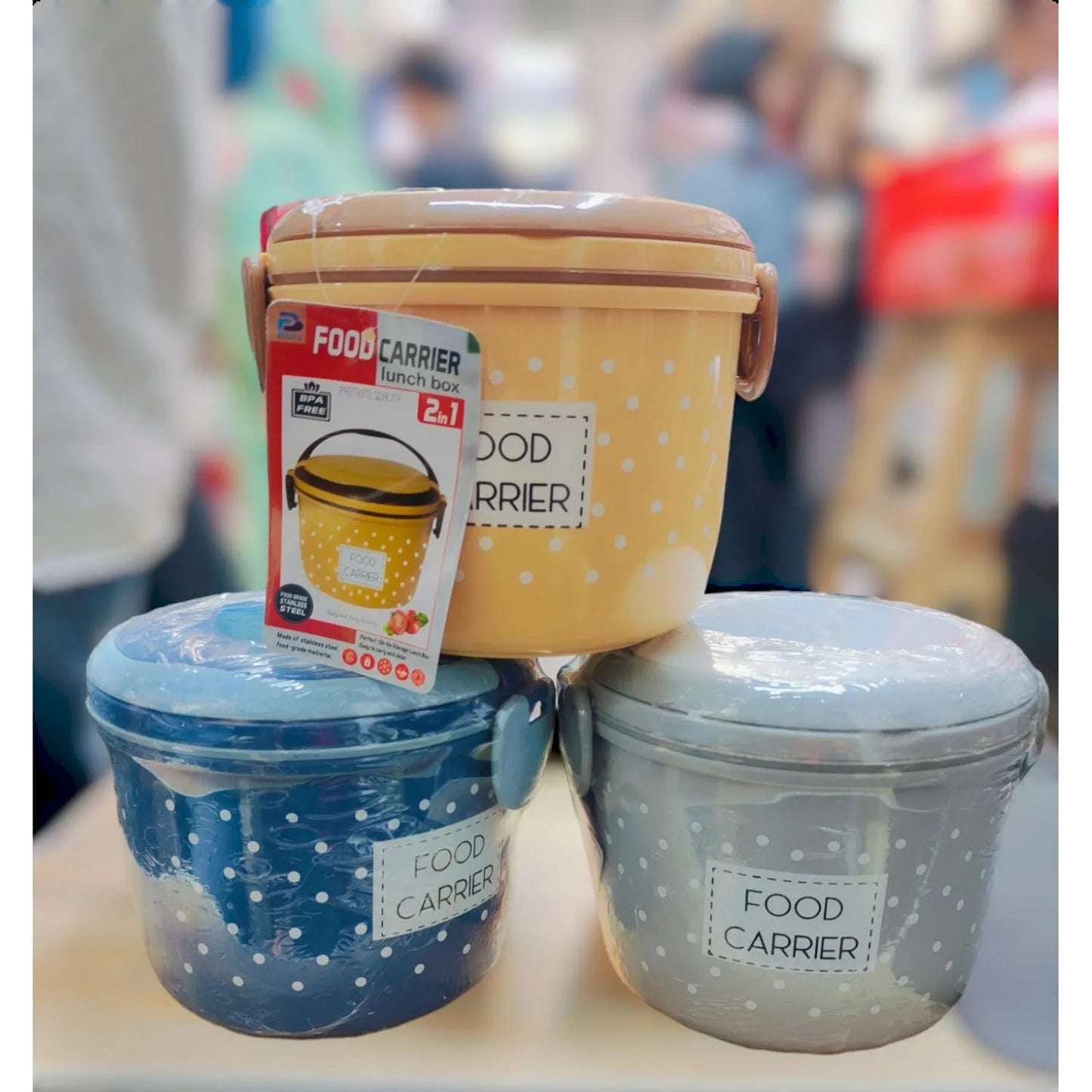 Food Carrier Lunch Box with 2 Compartments