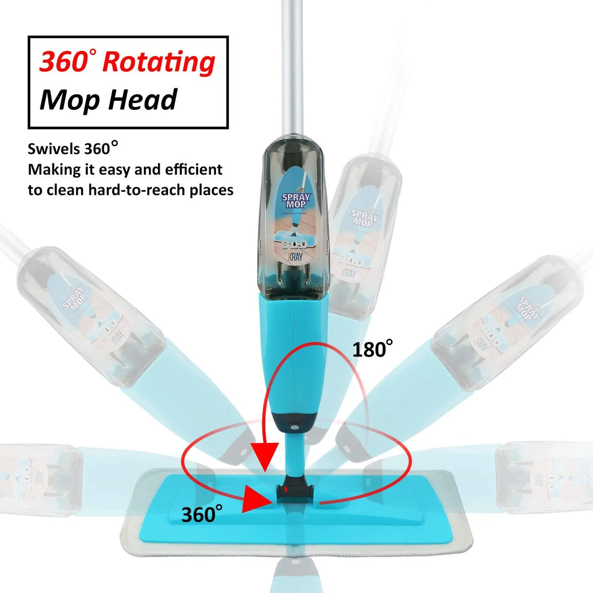 Rotatable Washing Floor Mop with Spray