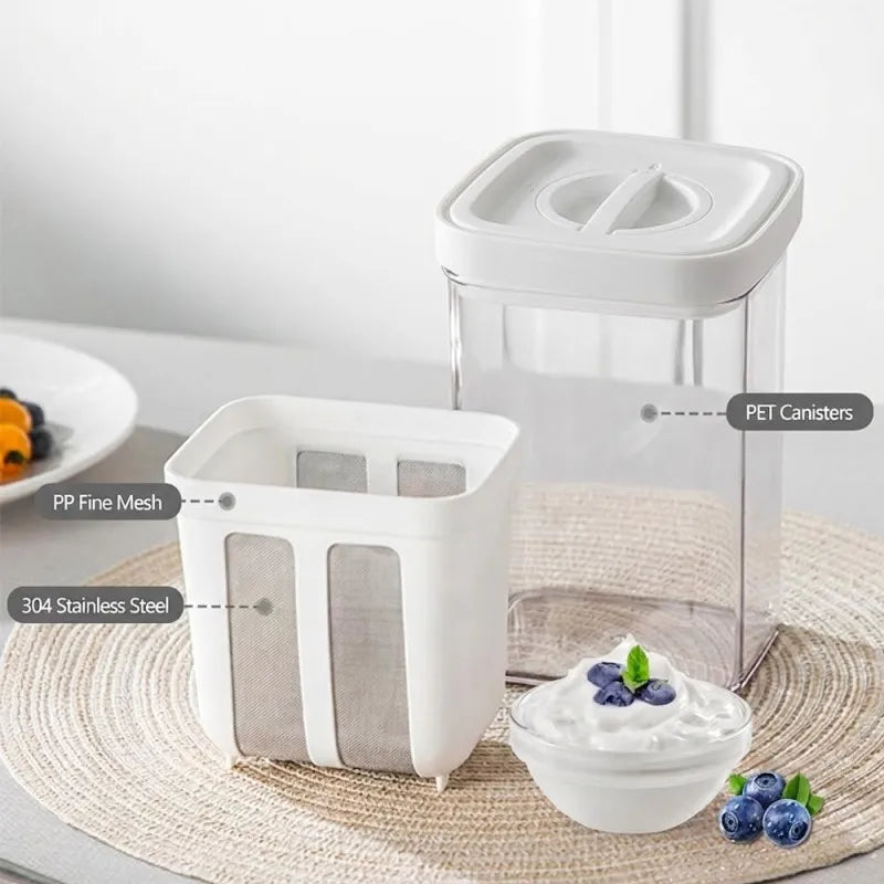 Greek Yogurt Maker with Strainer & Airtight Locks