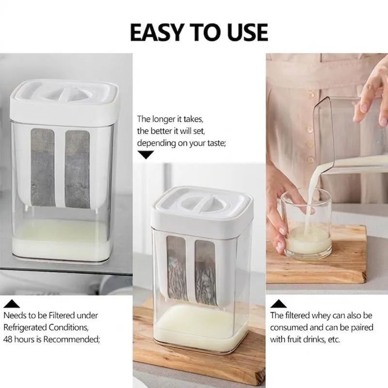 Greek Yogurt Maker with Strainer & Airtight Locks
