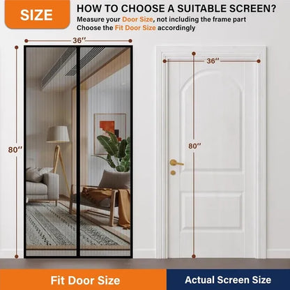 Curtain Type Mesh Screen Door for Rooms & Kitchen