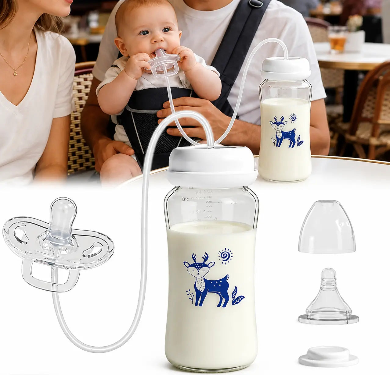 Baby Bottle and Pacifier Feeding Set