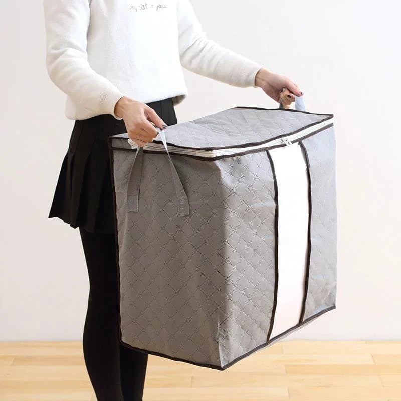 Grey Blankets / Clothes Storage Bag