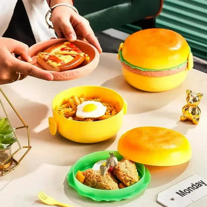 Burger Shape Round Lunch Box