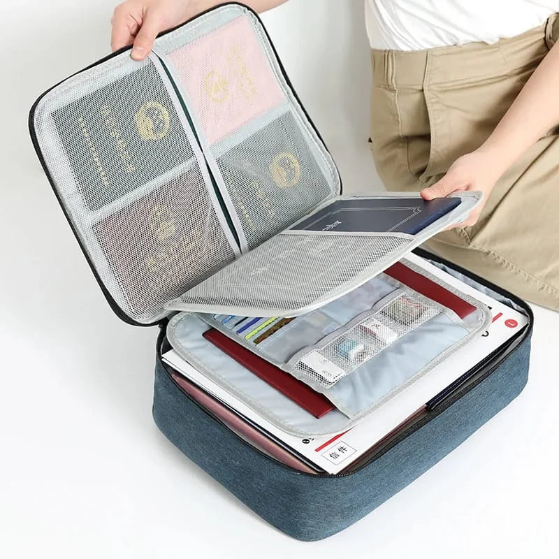 Fireproof Document Organizer Bag with Lock