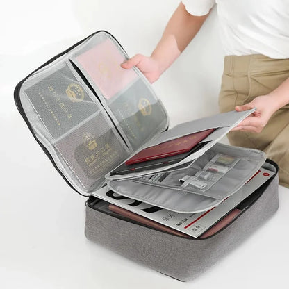 Fireproof Document Organizer Bag with Lock