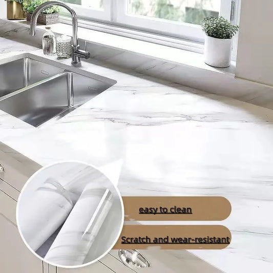 Marble Style Paper Peel and Stick Waterproof Wallpaper - Self Adhesive Stickers