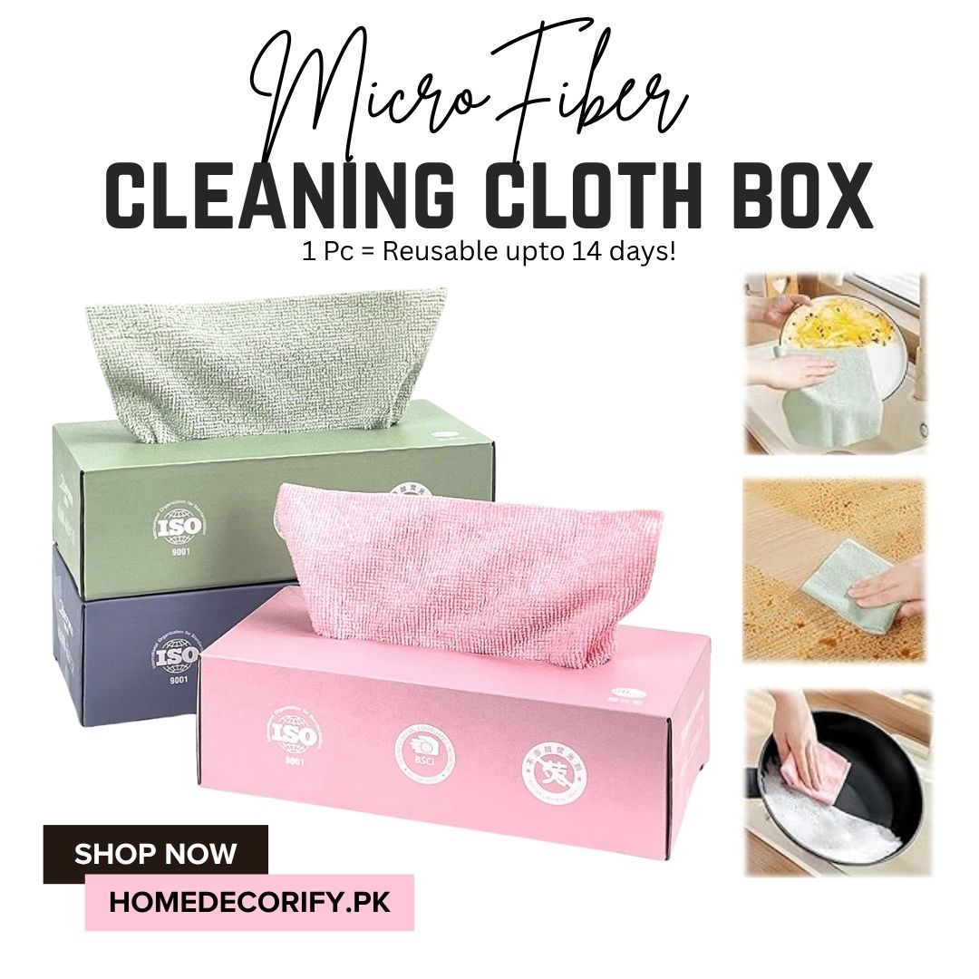 Reusable Oil Absorbent Microfiber Cloths Box