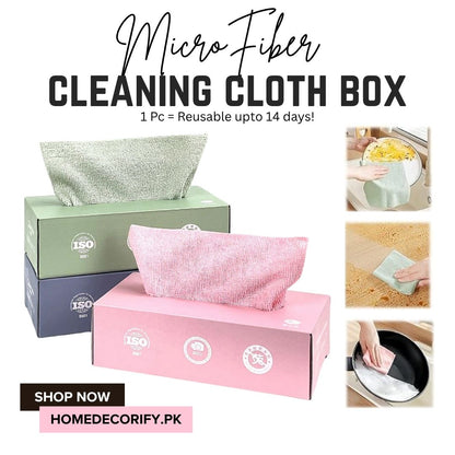 Reusable Oil Absorbent Microfiber Cloths Box