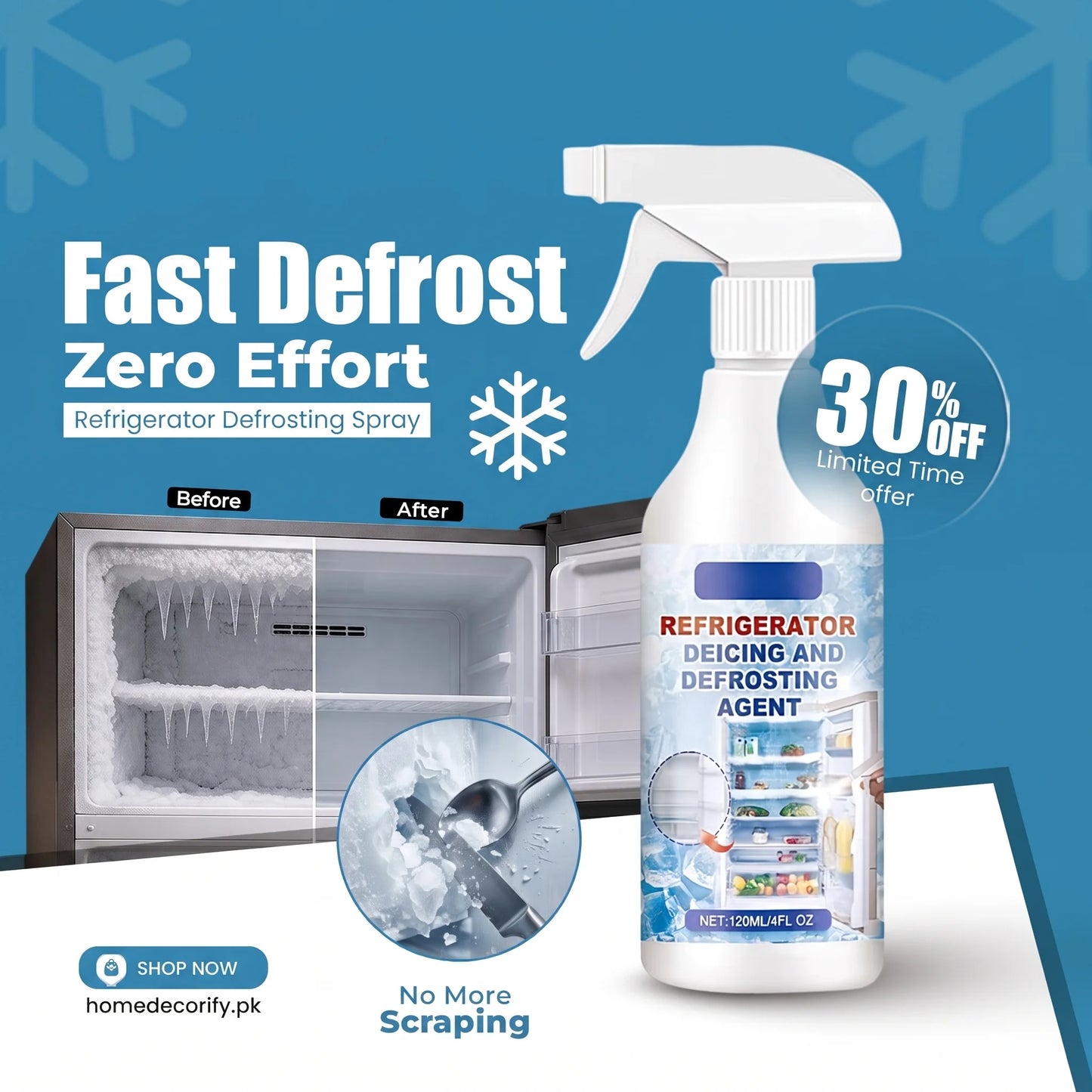 Refrigerator De-icing & Defrosting Spray