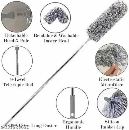 8 Feet Expandable Duster & 2 in 1 Window Mesh Cleaner