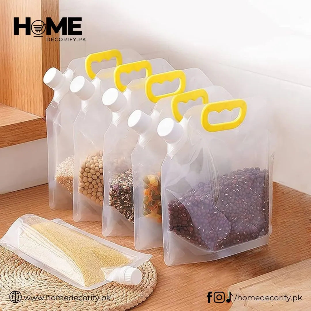 2.5L Transparent & Reusable Food Storage Bags