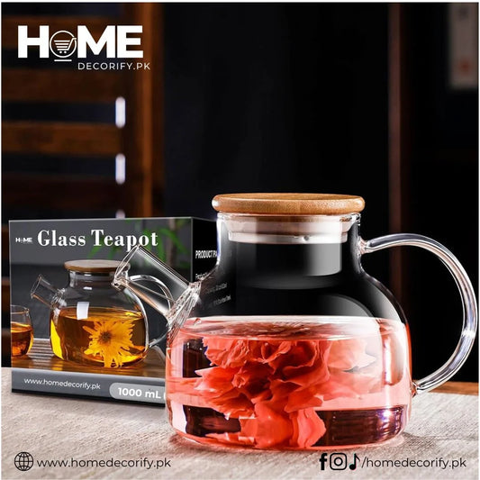 Heat Resistant Premium Quality Glass Teapot