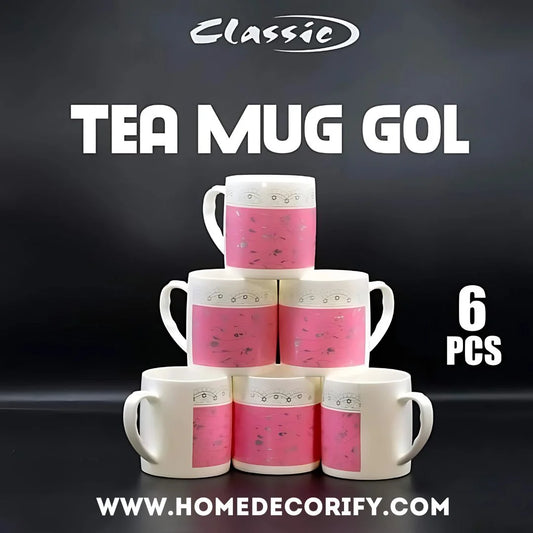 6 Pcs Set Mugs/Cups for Tea, Coffee & Cold drink